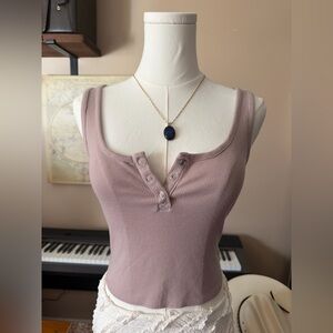 Forever 21 Mauve Ribbed Tank Top